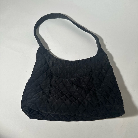 Vera Bradley Textured Black Crescent Shoulder Bag - Picture 4 of 6